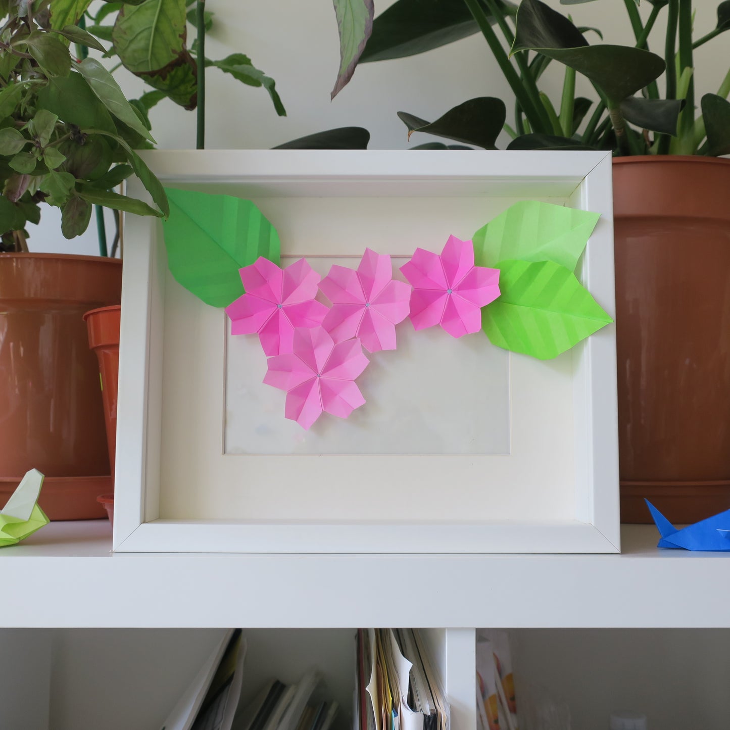 Flower Origami DIY Kit, Make 10 Different Origami Flowers, 15x15cm