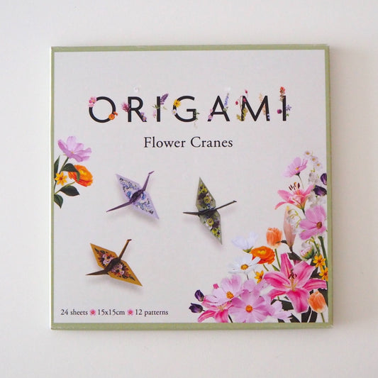 Origami Flower Crane DIY Kit, 15x15cm