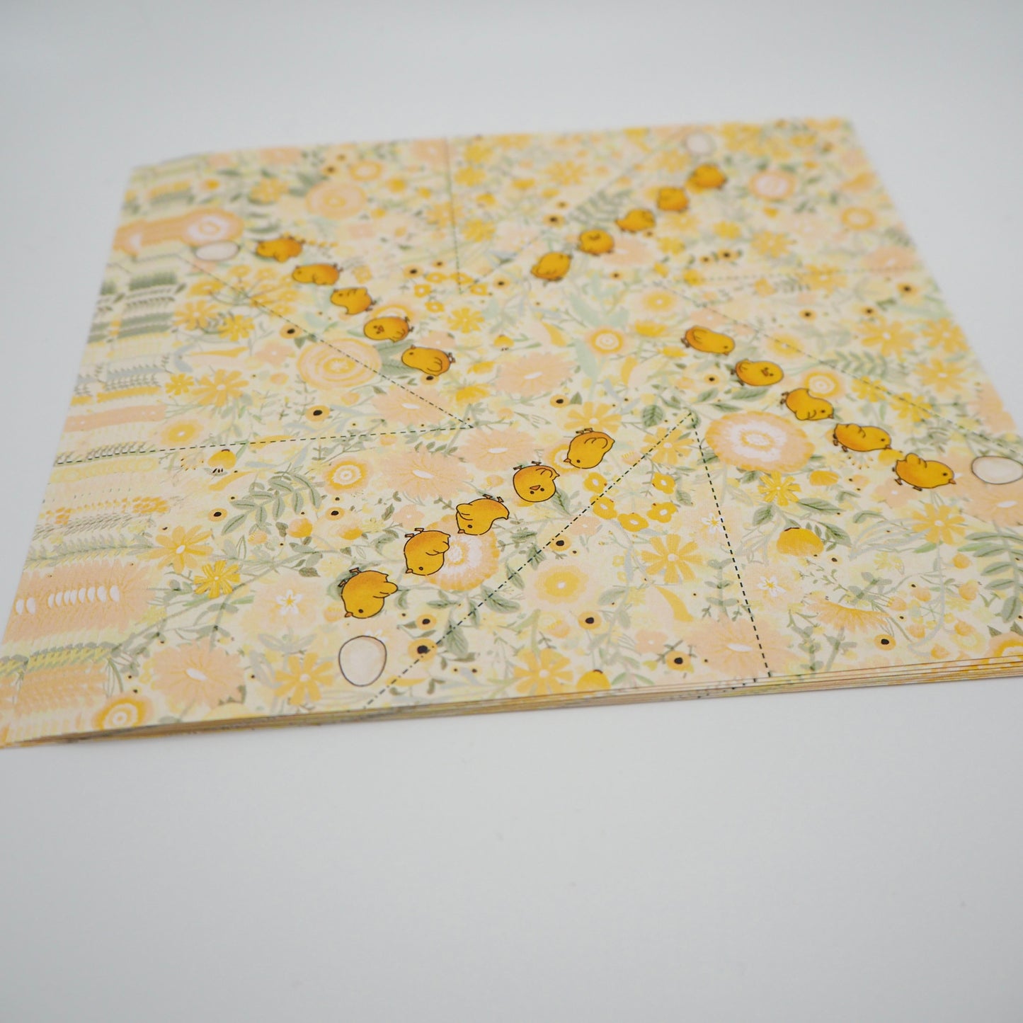 Easter Bunny & Chick Origami Paper Set - Egg Cup and Sweet Box DIY Kit, 15x15cm & 21x21cm