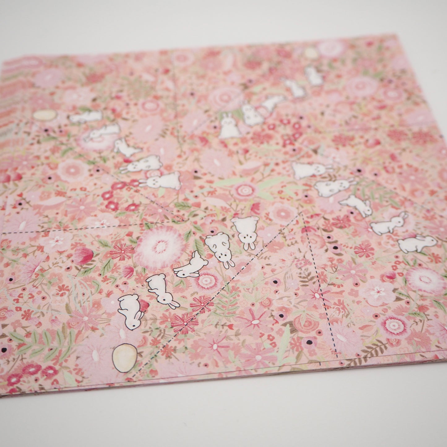 Easter Bunny & Chick Origami Paper Set - Egg Cup and Sweet Box DIY Kit, 15x15cm & 21x21cm