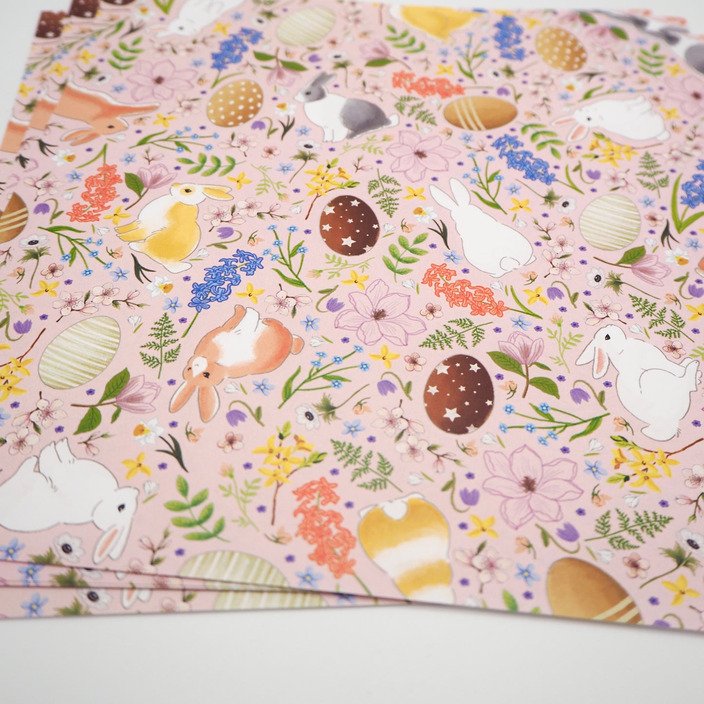 Easter Bunny & Chick Origami Paper Set - Egg Cup and Sweet Box DIY Kit, 15x15cm & 21x21cm