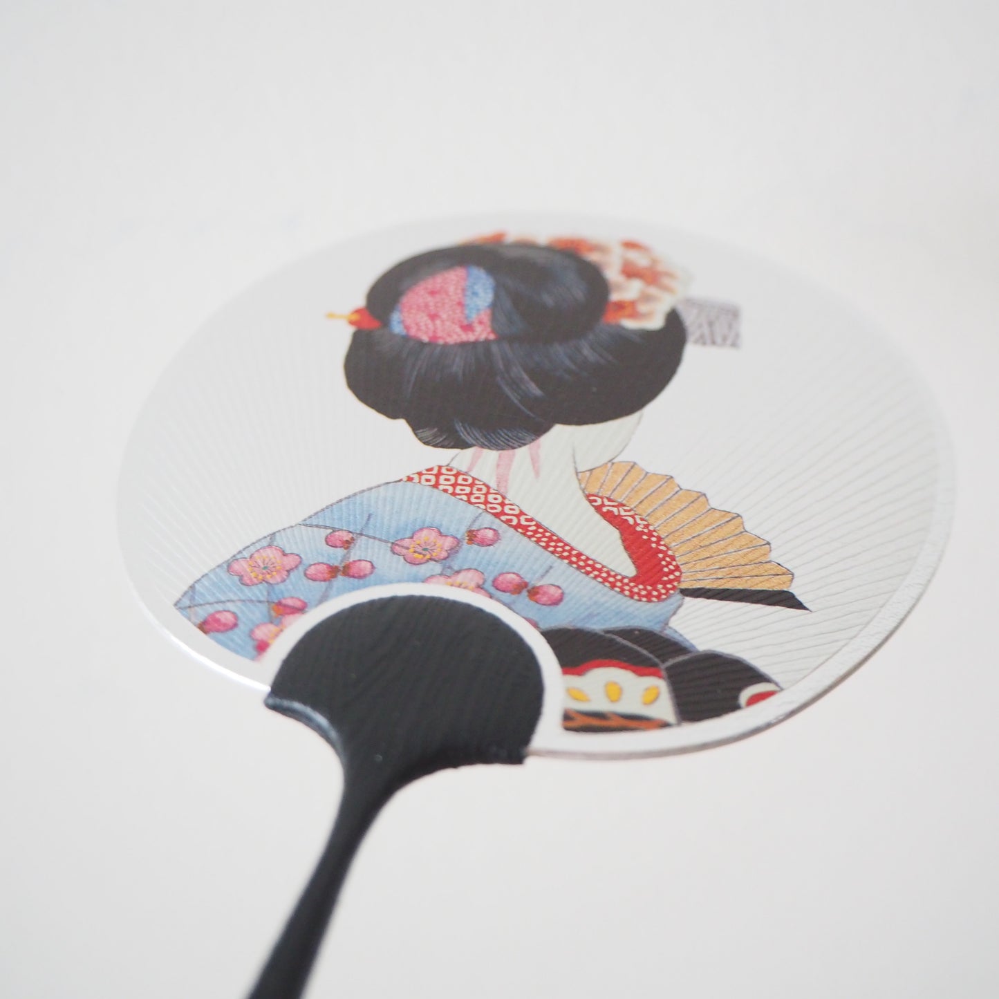 Tarjeta de felicitación pequeña para abanico Uchiwa - Danza del abanico