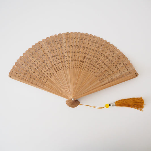 Wooden Folding Fan - Dragonfly, nature