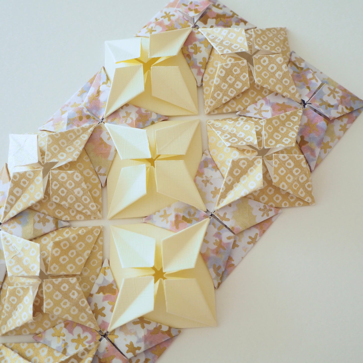 Origami Diamond Tiles Artwork - Pastel