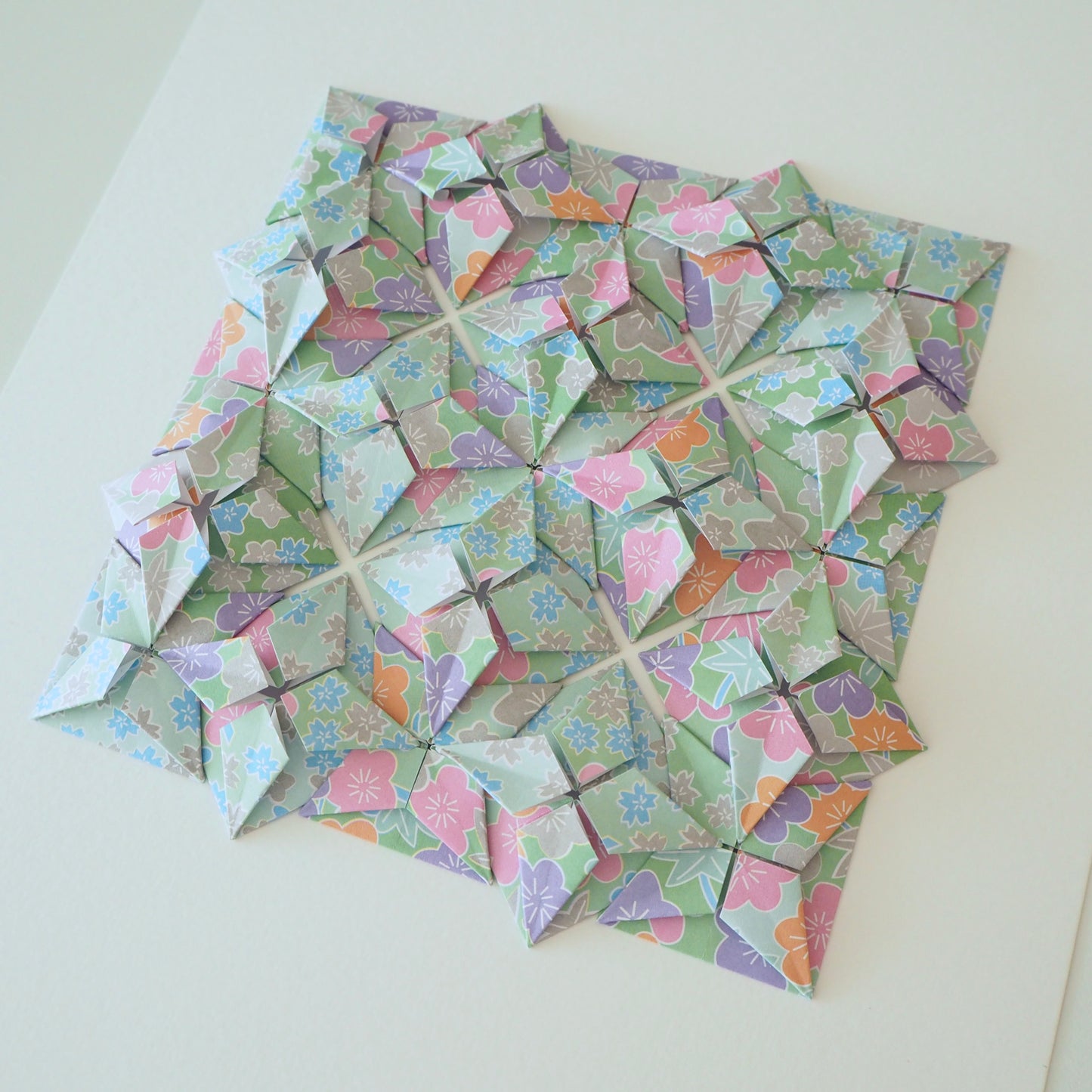 Origami Diamond Tiles Artwork - Summer field