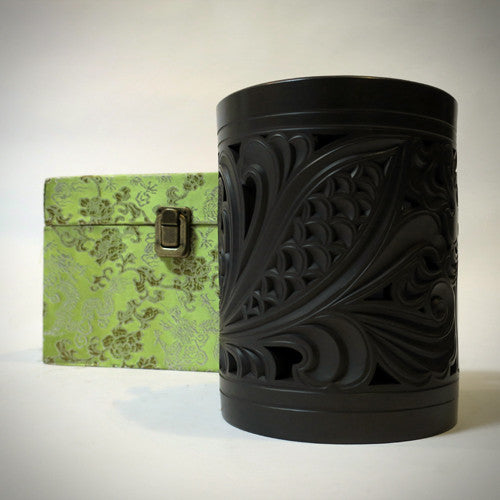 Traditional Chinese Handcrafted Black Clay - Brush Pot - Qilin - Homeware - Lavender Home London