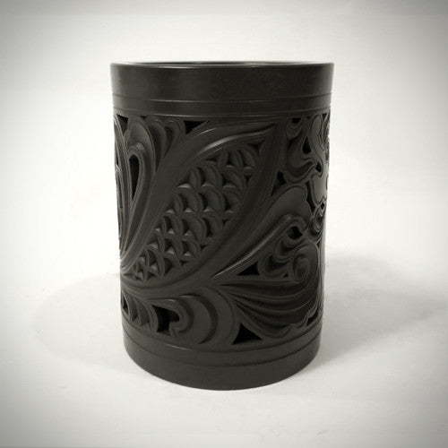 Traditional Chinese Handcrafted Black Clay - Brush Pot - Qilin - Homeware - Lavender Home London