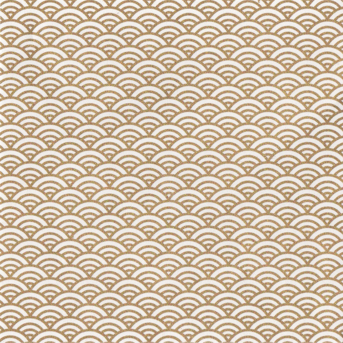 Pack of 20 Sheets 14x14cm Yuzen Washi Origami Paper HZ-191 - Gold Sea Waves White - washi paper - Lavender Home London