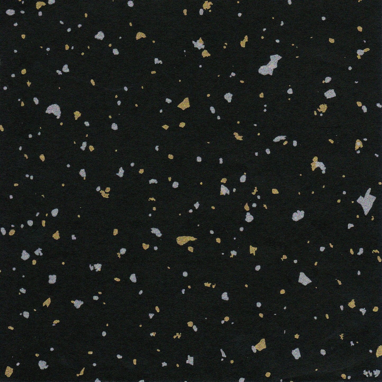 Pack of 20 Sheets 14x14cm Yuzen Washi Origami Paper HZ-487 - Gold Silver Speckles Black - washi paper - Lavender Home London