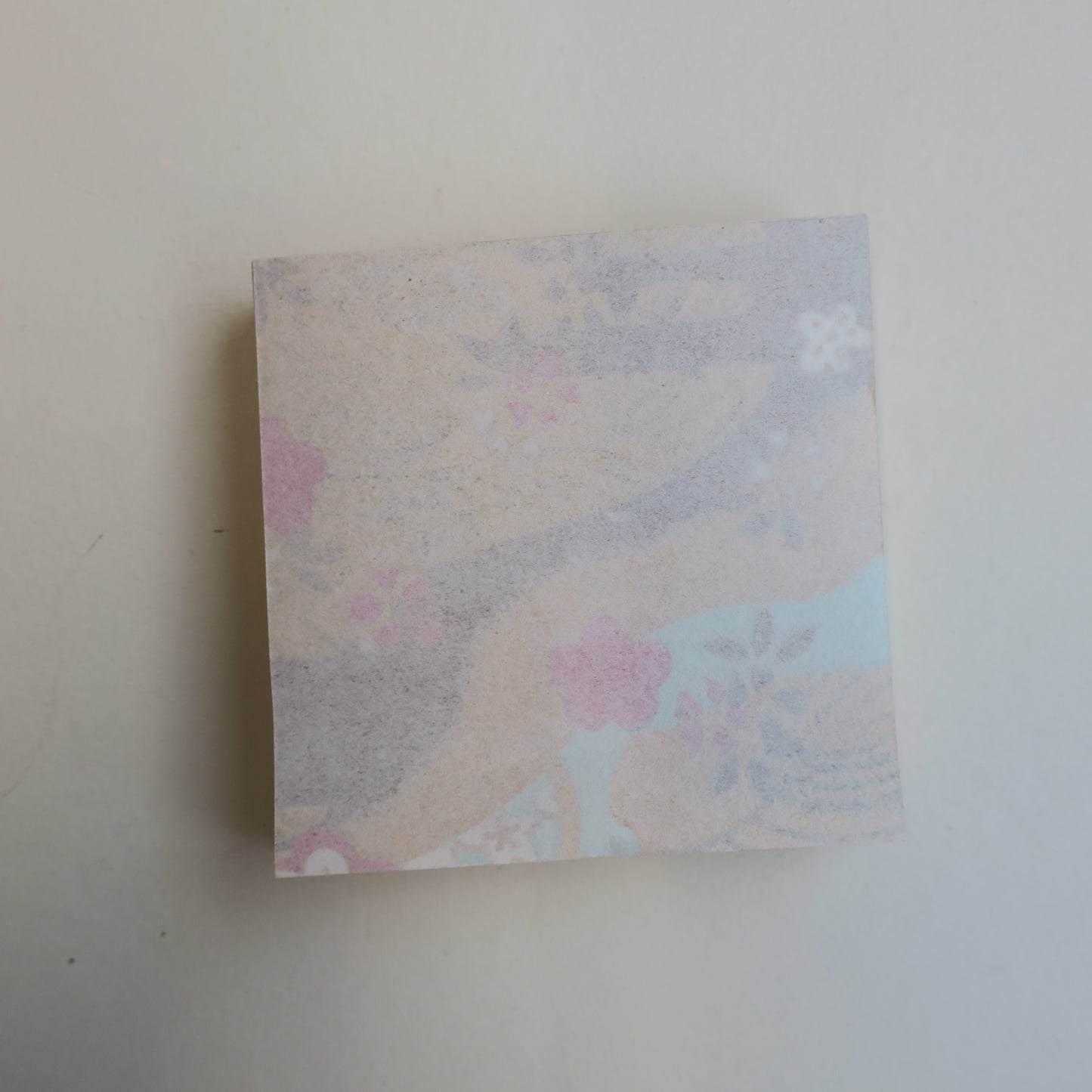 Paquet de 100 feuilles de papier origami Yuzen Washi 7x7 cm HZ-034 - Jardin d'eau fleuri