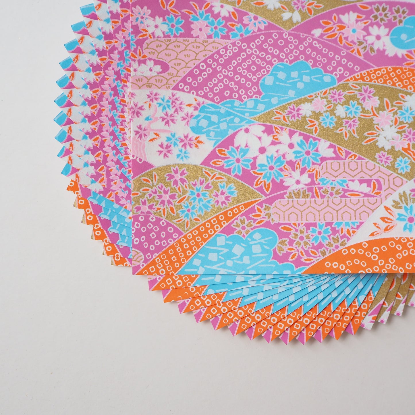 Paquete de 20 hojas de papel Yuzen Washi Origami HZ-360 14x14cm - Mountain Haze