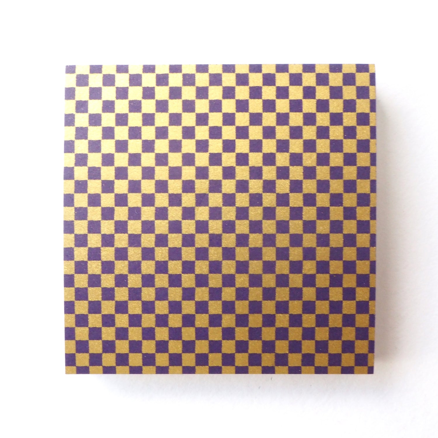 Pack of 100 Sheets 7x7cm Yuzen Washi Origami Paper HZ-075 - Purple Checkerboard - washi paper - Lavender Home London