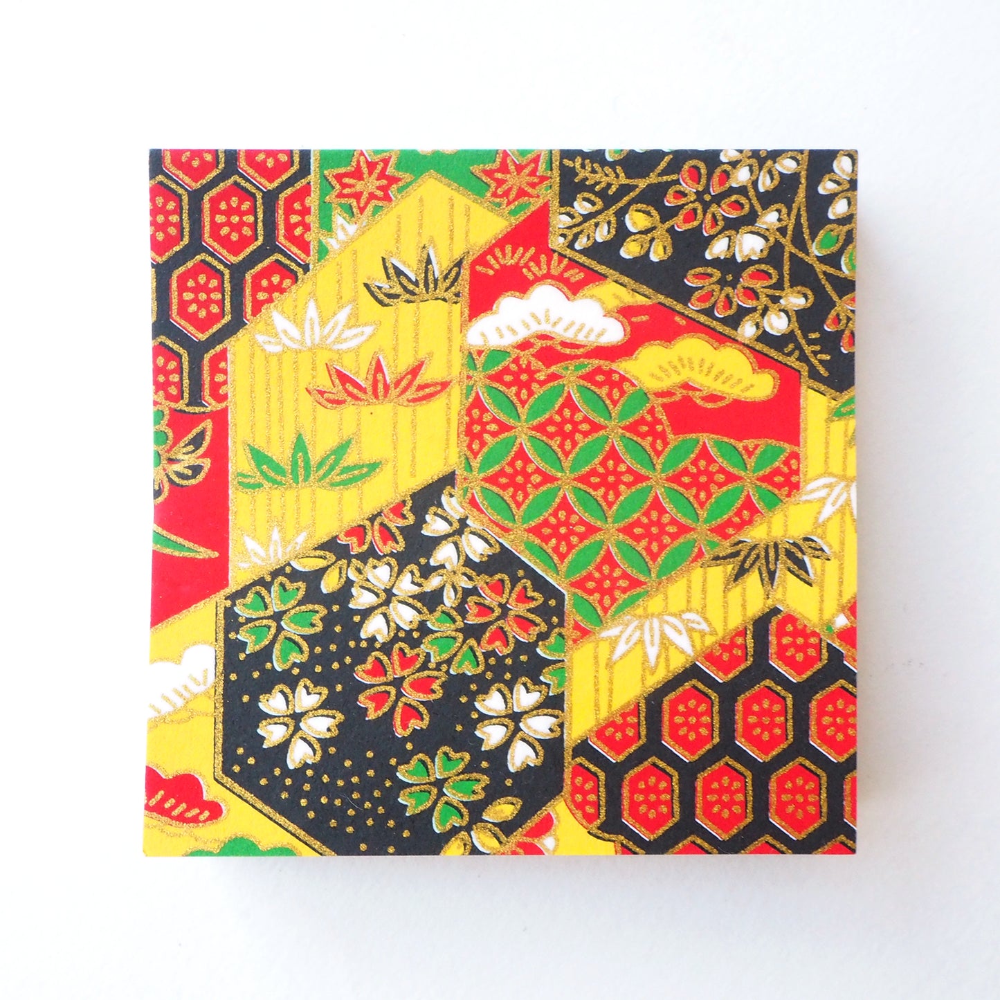 Pack of 100 Sheets 7x7cm Yuzen Washi Origami Paper HZ-099 - Mixed Patterns in Tortoiseshell - washi paper - Lavender Home London