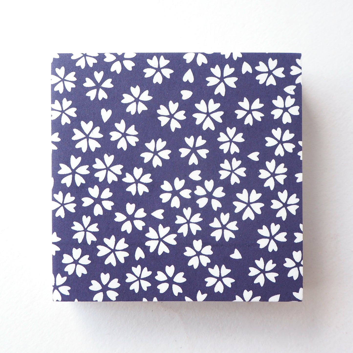 Pack of 100 Sheets 7x7cm Yuzen Washi Origami Paper HZ-327 - Cherry Blossom Navy - washi paper - Lavender Home London