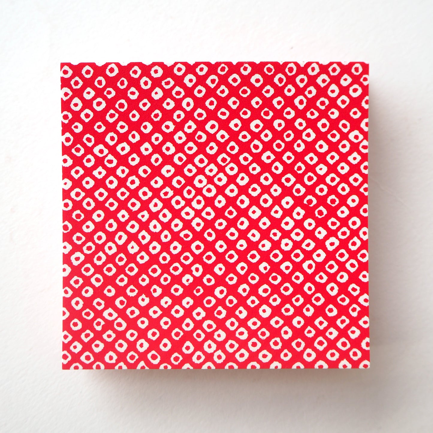Pack of 100 Sheets 7x7cm Yuzen Washi Origami Paper HZ-450 - Deer's Spots Red - washi paper - Lavender Home London