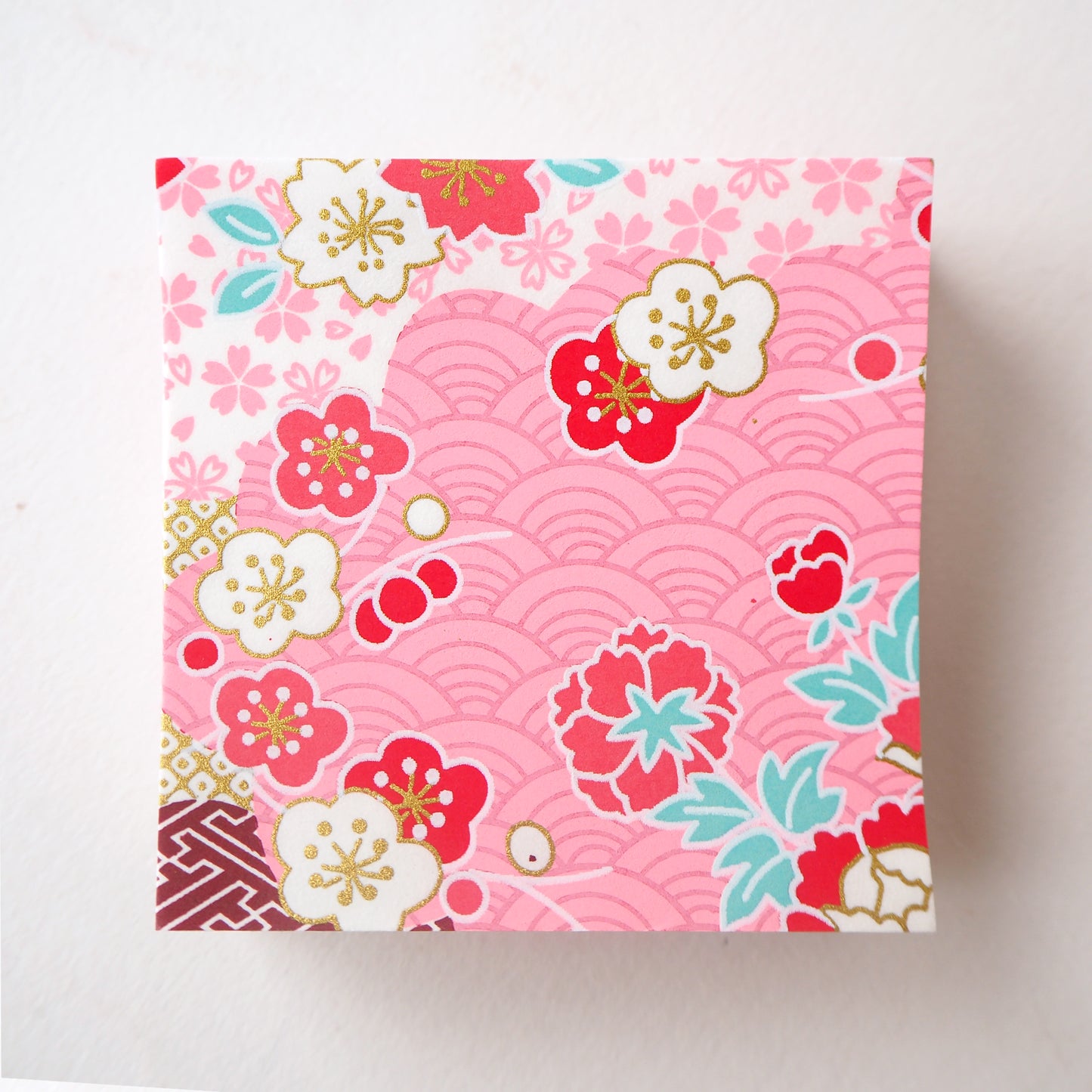 Pack of 100 Sheets 7x7cm Yuzen Washi Origami Paper HZ-461 - Mixed Patterns in Clouds - washi paper - Lavender Home London