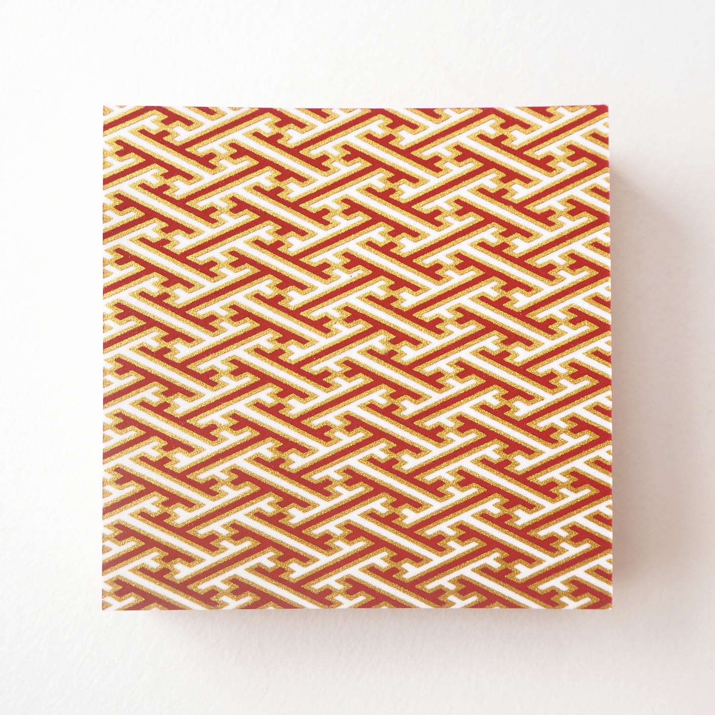 Pack of 100 Sheets 7x7cm Yuzen Washi Origami Paper HZ-510 - Brown & White Sayagata - washi paper - Lavender Home London