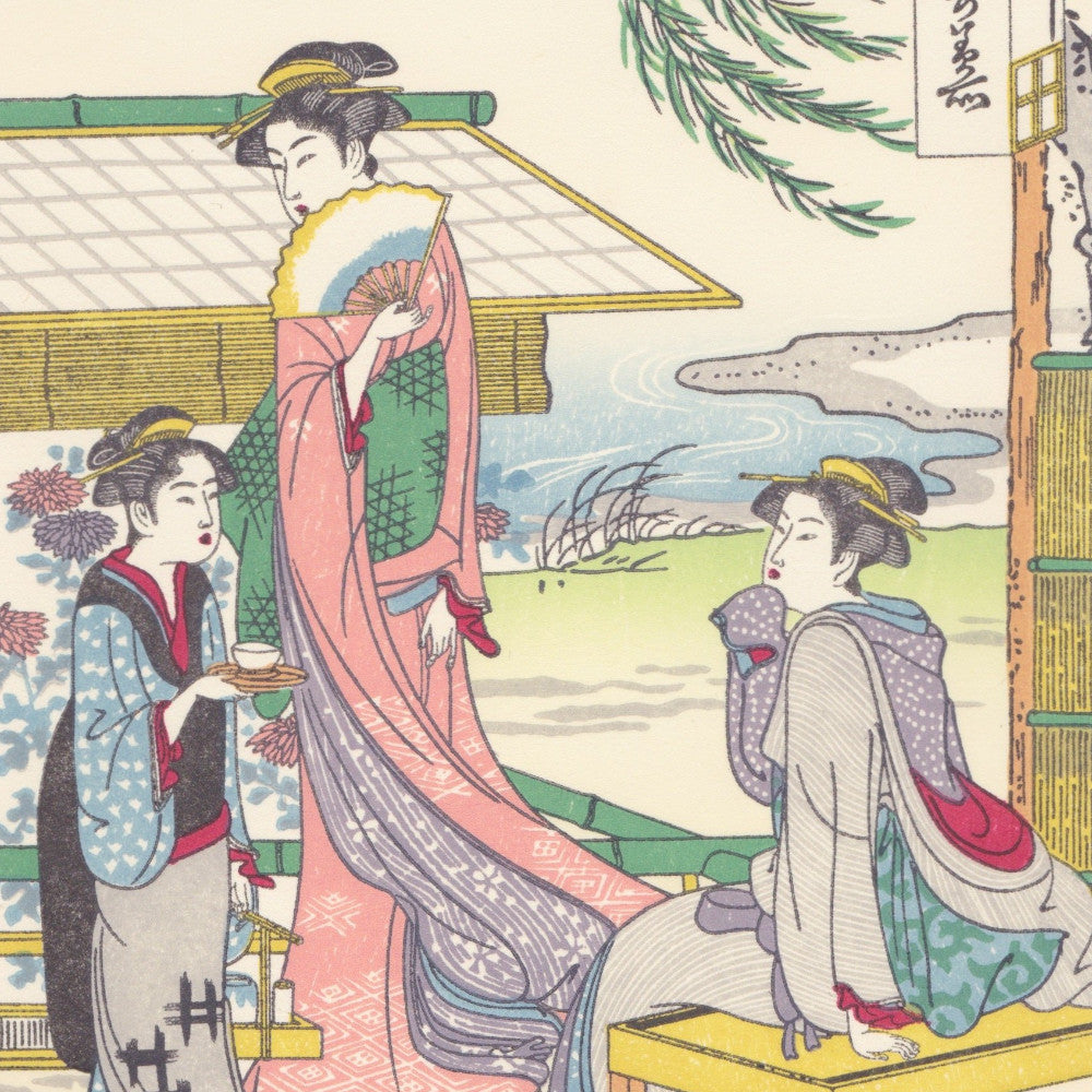 Japanese Woodblock Print 10 - Beauties by Eishi Hosoda - Print - Lavender Home London