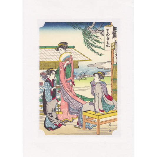 Japanese Woodblock Print 10 - Beauties by Eishi Hosoda - Print - Lavender Home London