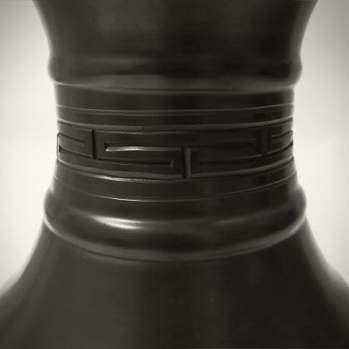 Traditional Chinese Handcrafted Black Clay - Large Dragon Vase - Homeware - Lavender Home London
