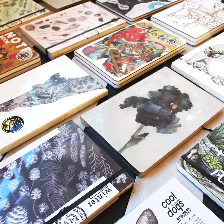 Unique and original sketchbooks for artists London, free tote bag with every purchase, watercolour sketchbooks