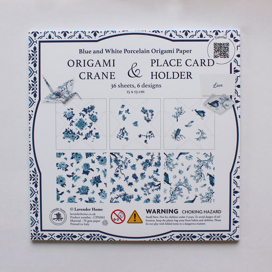 Blue and White Porcelain Origami Paper Pack vol1