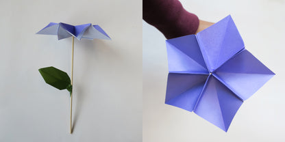 Kit de bricolaje de origami de flores, haga 10 flores de origami diferentes, 15x15 cm