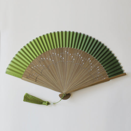 New Folding Fan - Green Gradient