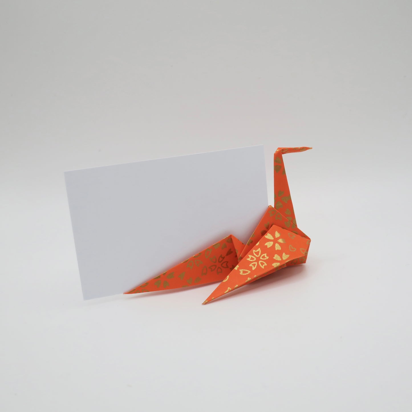 Tarjeta de lugar de grúa de origami de papel Yuzen Washi a medida, titular de la tarjeta de nombre