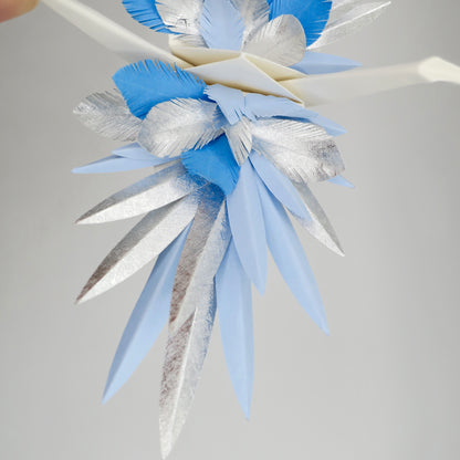 Paper Feathered Crane - Ice