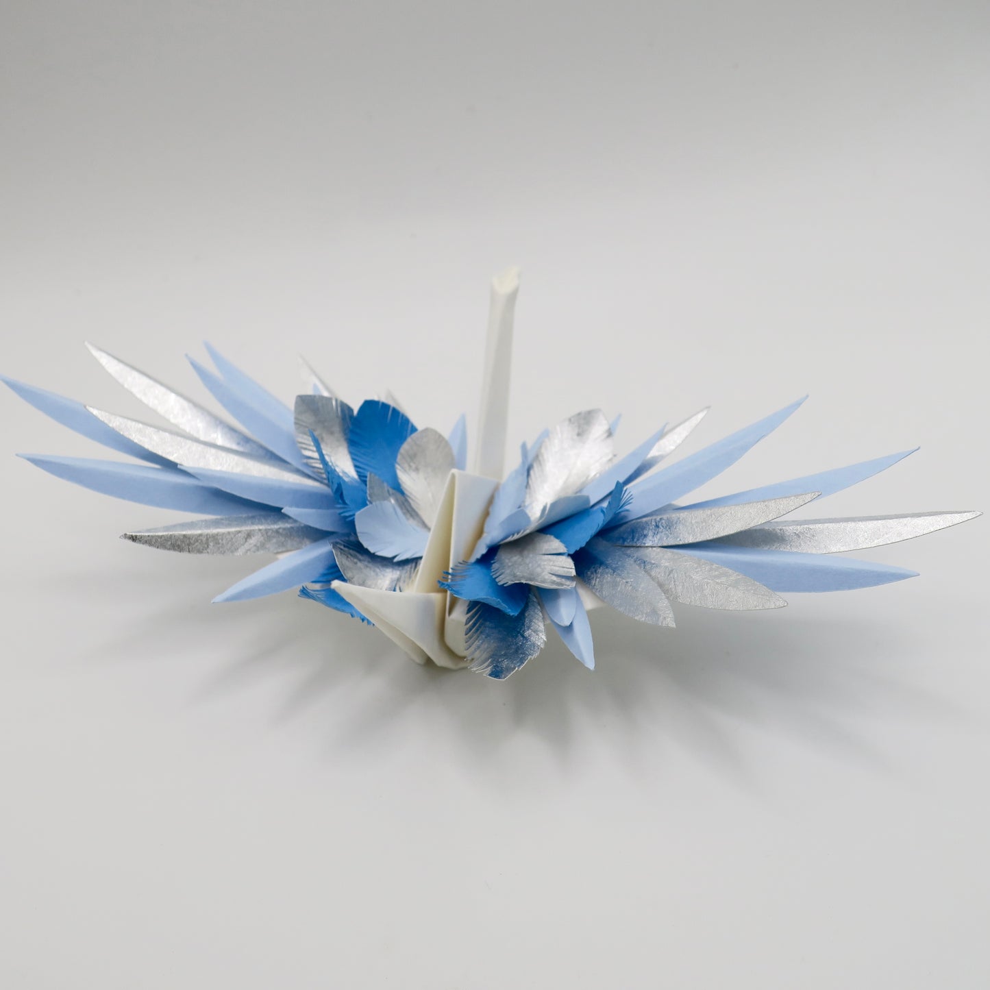 Paper Feathered Crane - Ice