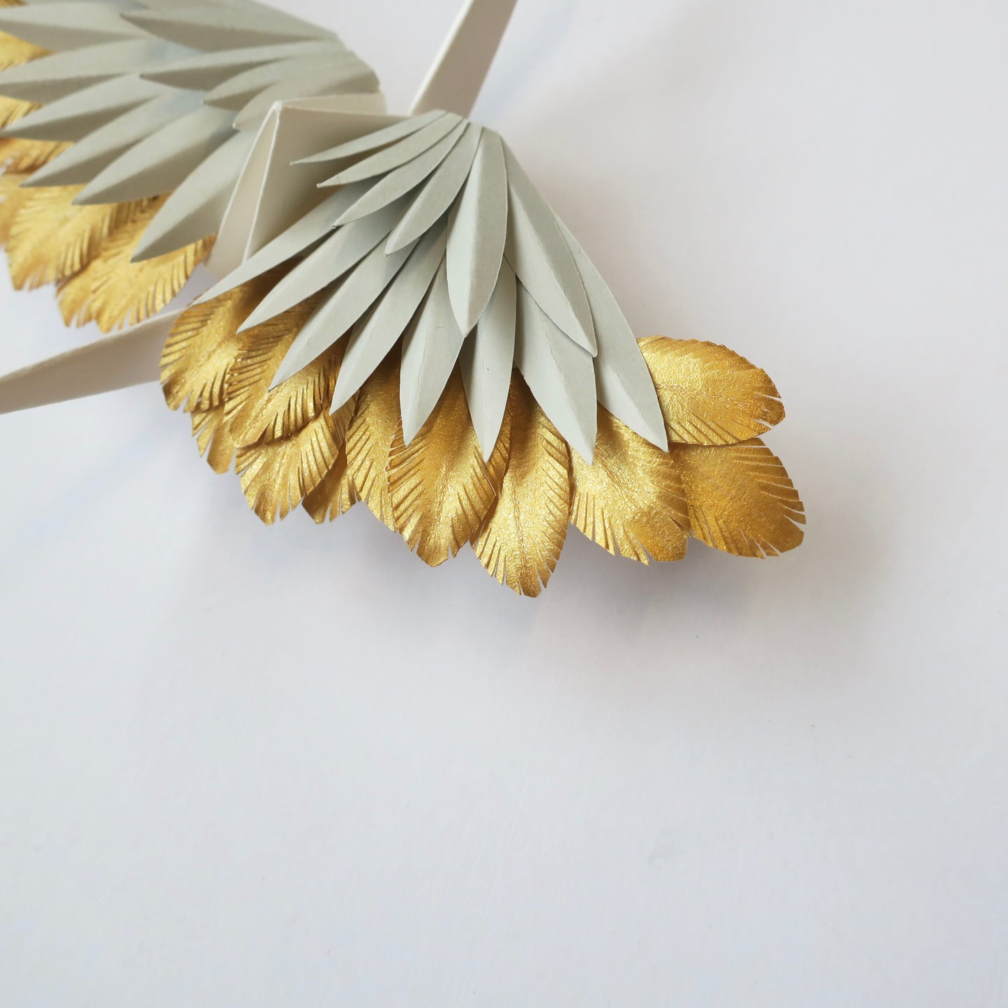 Paper Feathered Crane - Hidden Gold
