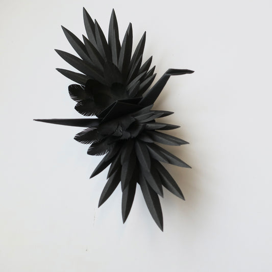 Paper Feathered Crane - Ebony