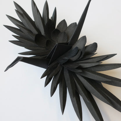 Paper Feathered Crane - Ebony