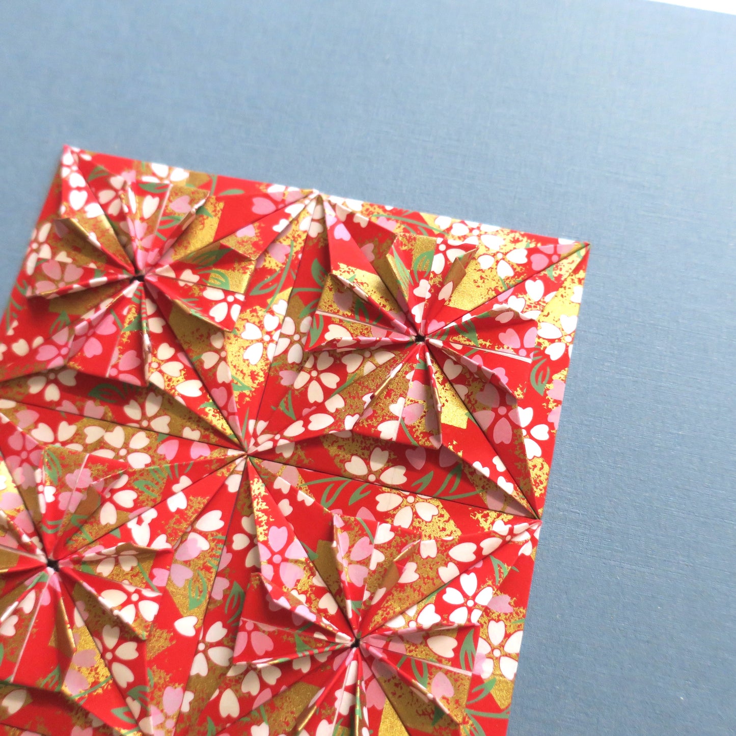 Origami Square Tiles Artwork - Red