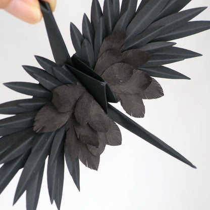 Grue à Plumes Origami - Noir