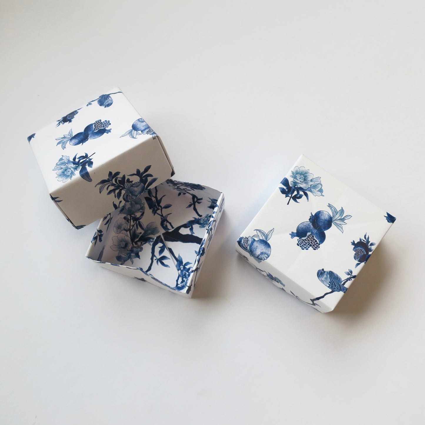 Origami Box - Blue and white Patterns