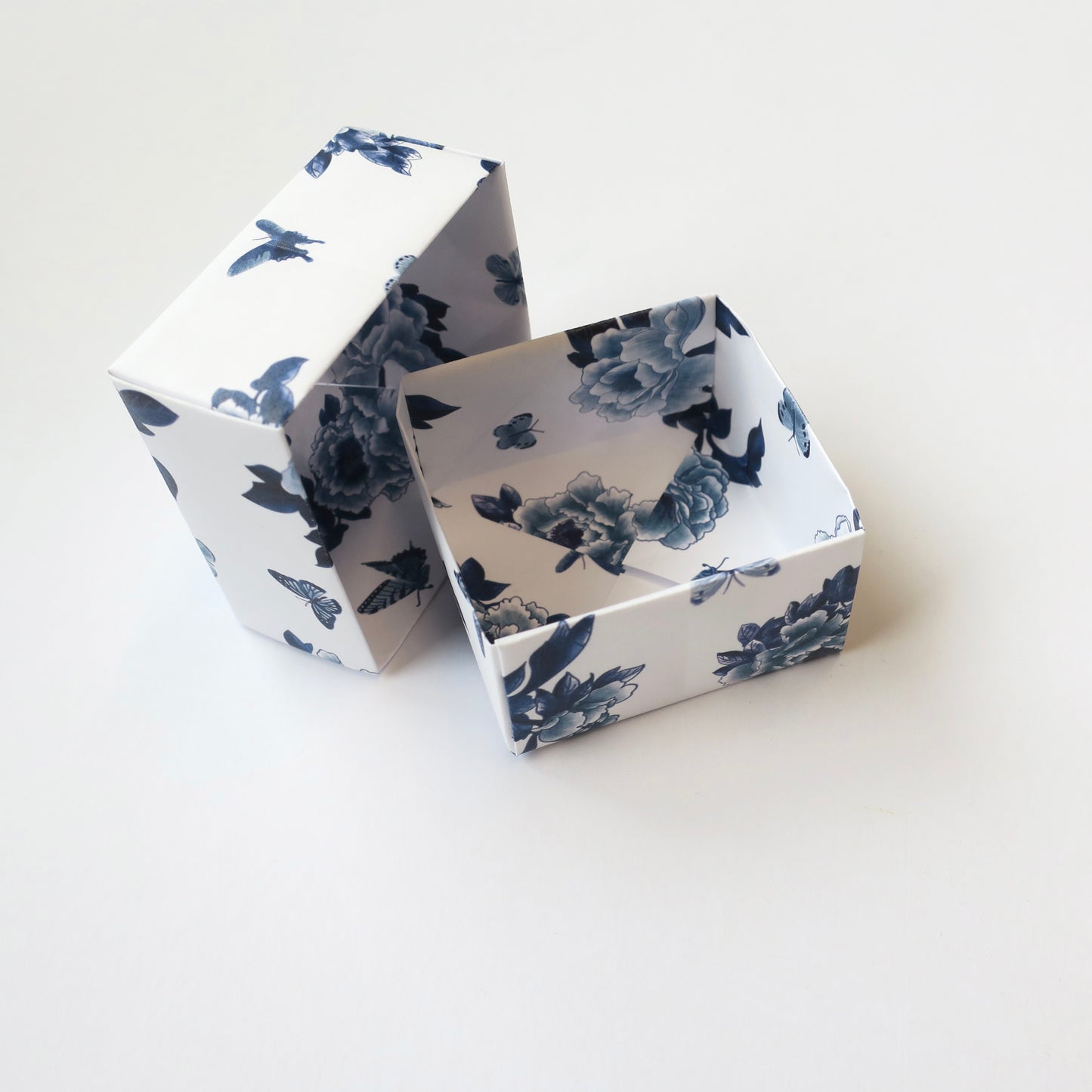Origami Box - Blue and white Patterns