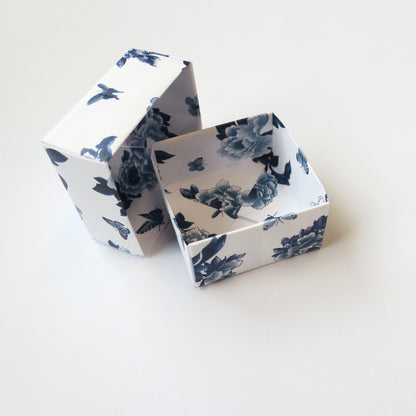 Origami Box - Blue and white Patterns