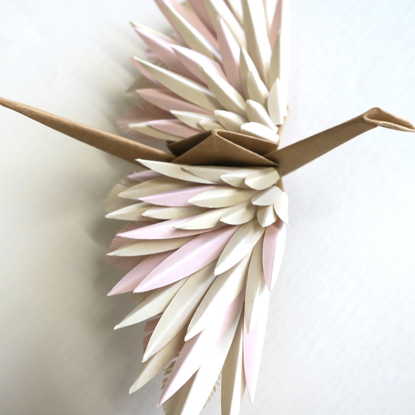Paper Feathered Crane - Sand