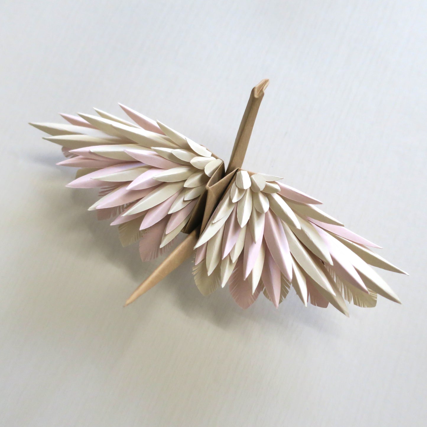 Paper Feathered Crane - Sand