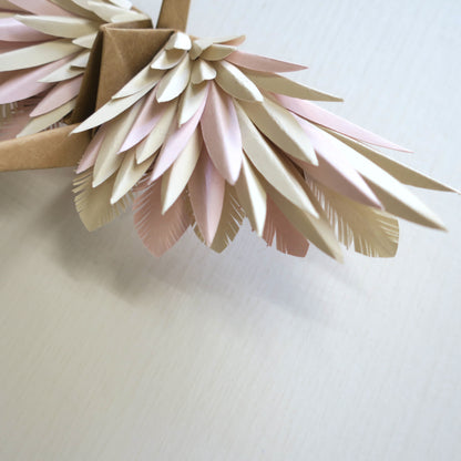 Paper Feathered Crane - Sand