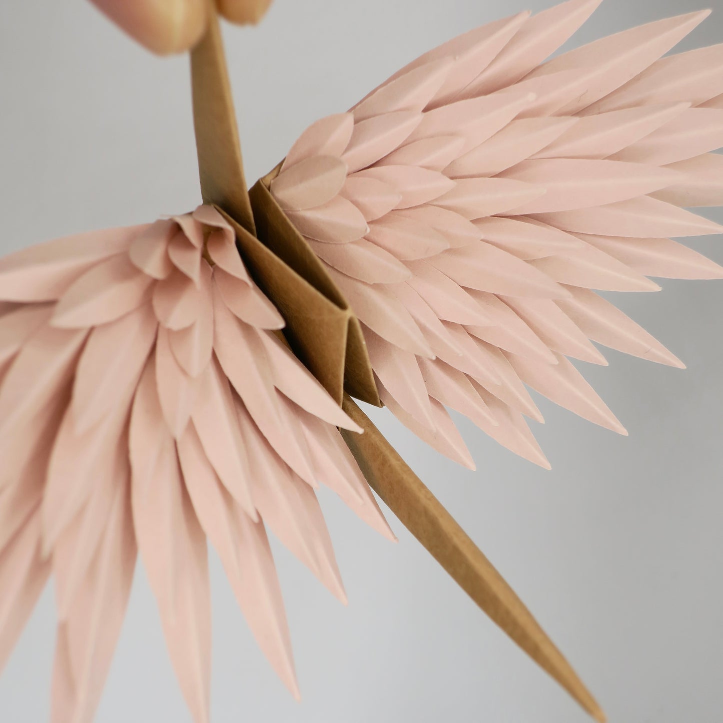 Grulla Emplumada De Origami - Hielo