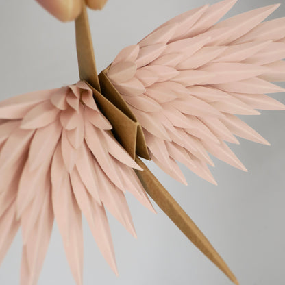 Grulla Emplumada De Origami - Hielo