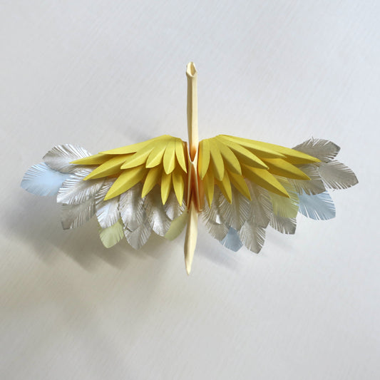 Origami Feathered Crane - Moon