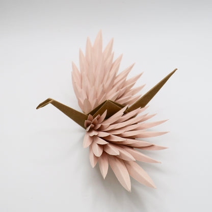 Grulla Emplumada De Origami - Hielo