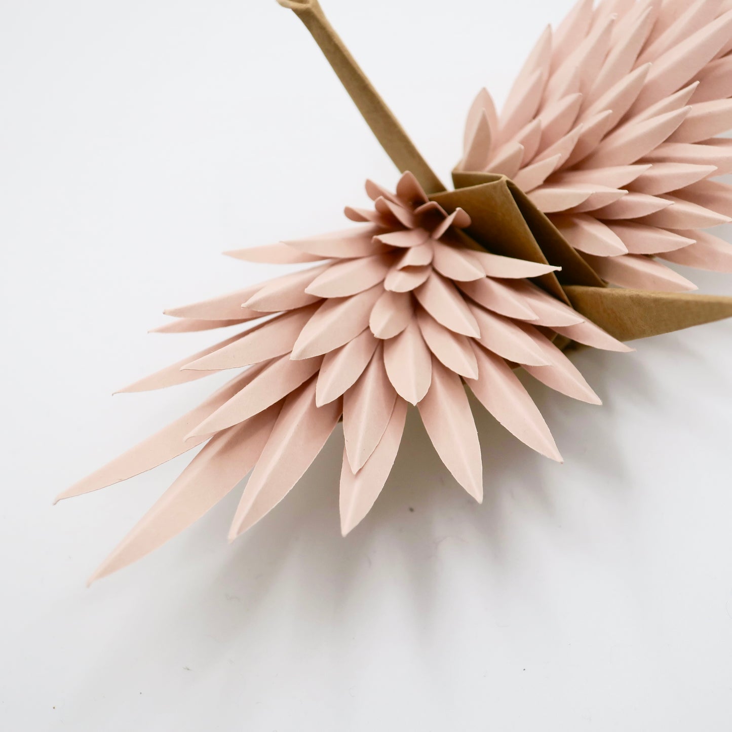 Grulla Emplumada De Origami - Hielo