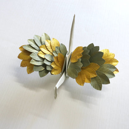 Origami Feathered Crane - Ginkgo