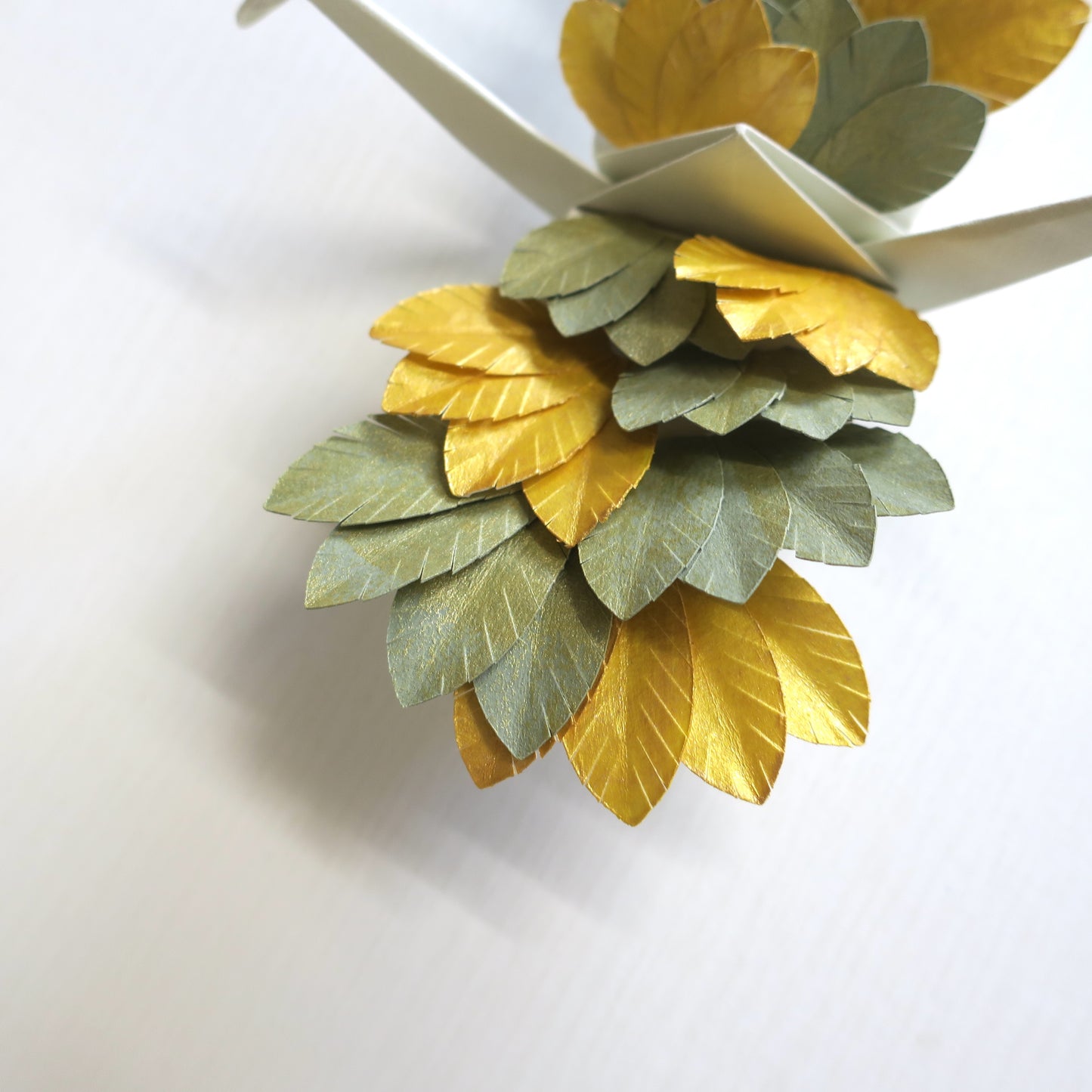 Origami Feathered Crane - Ginkgo