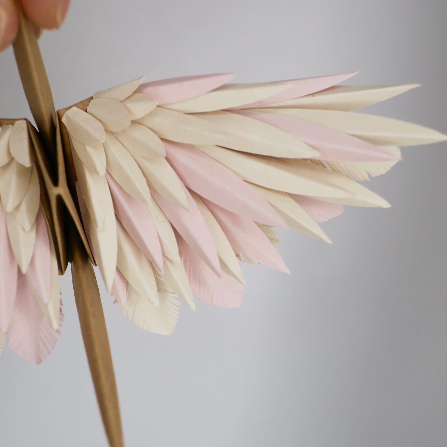 Grulla Emplumada De Origami - Hielo